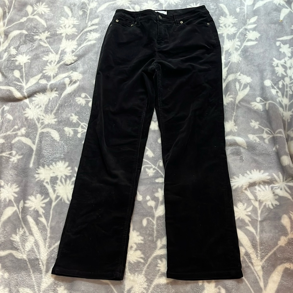 EUC Charter Club Black Corduroy Jeans -straight leg Sz 4P